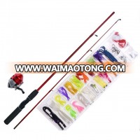 Jigging fishing rod spinning with spincast reel lure hook float