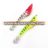 Fabrics Fishing Bait Lure Squid Jig with luminous body and eyes