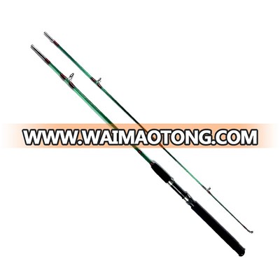 High Quality Cheap Transparent Solid Fiberglass Spinning Fishing Rod 2 Sections