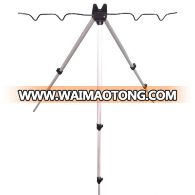 Aluminum Portable 3 Sections Telescopic Tripod Stand Fishing Rod Holder