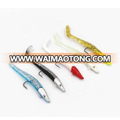 Lead Head Soft Fishing Jig Lure with Flexible Body for Fishing Game